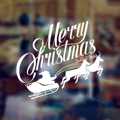 Adesivo parete buon natale - adesivo,