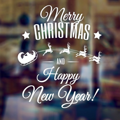 Adesivo parete buon natale - parete,