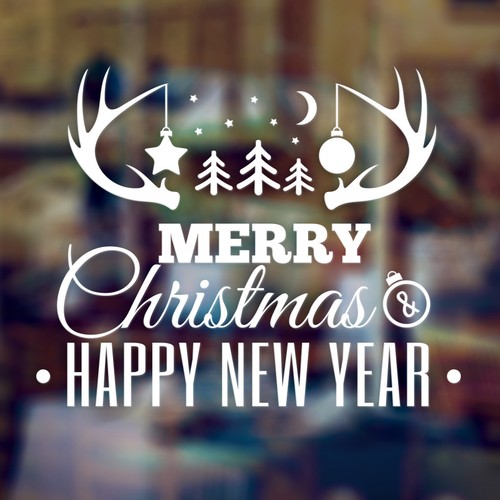 Adesivo parete buon natale - adesivo,