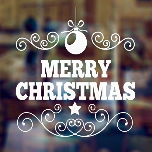 Adesivo parete buon natale - parete,